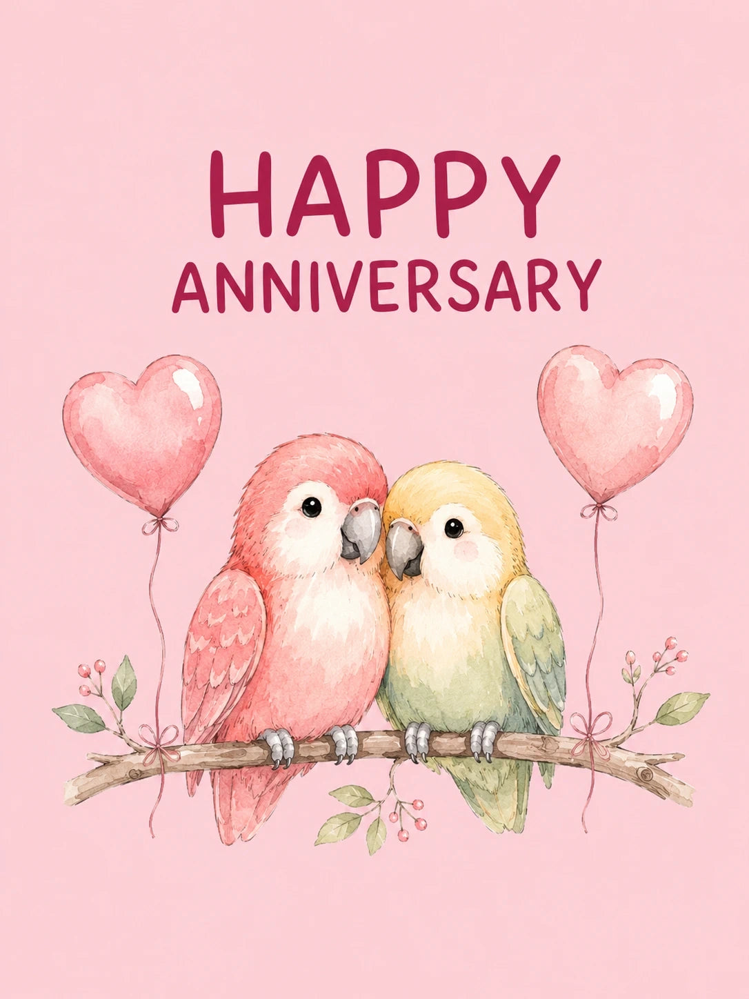 Anniversary - Personalised Card — with punch holes