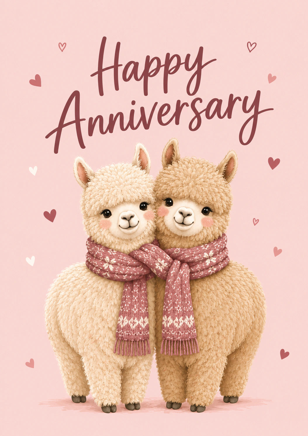 Anniversary - Personalised Card — with punch holes