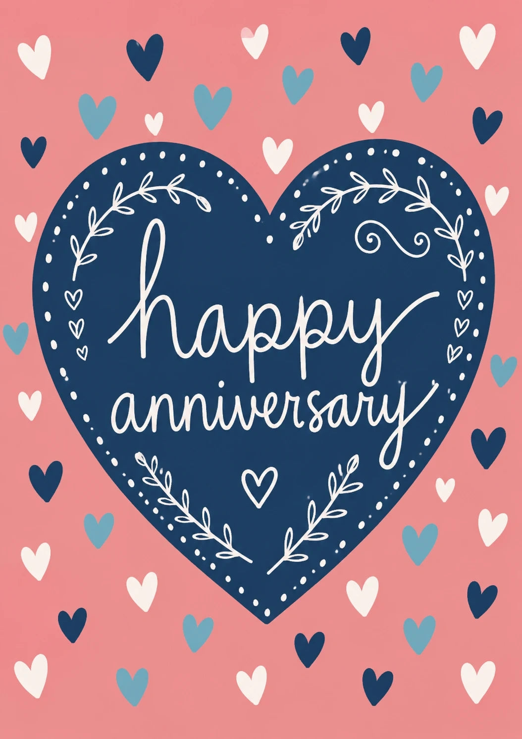 Anniversary - Personalised Card — with punch holes