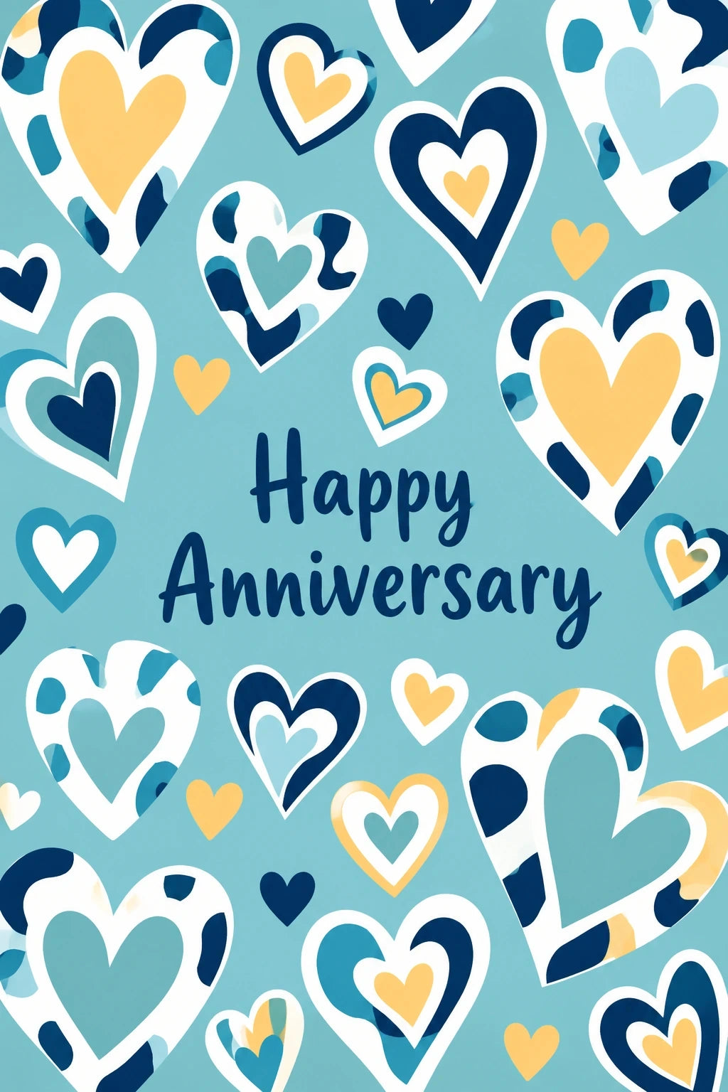 Anniversary - Personalised Card — with punch holes