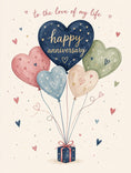 Load image into Gallery viewer, Anniversary - Personalised Card — with punch holes

