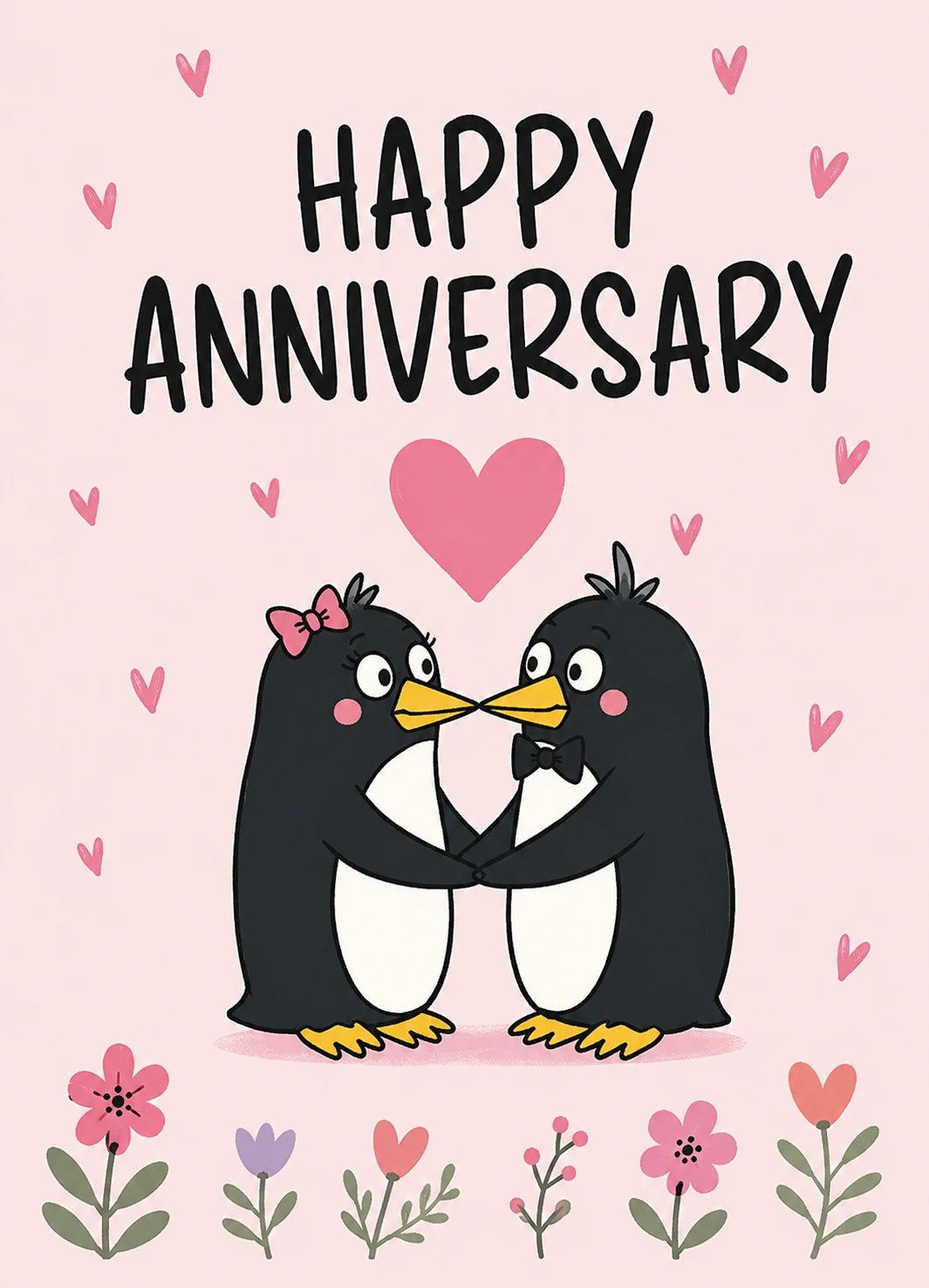 Anniversary - Personalised Card — with punch holes