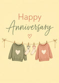 Load image into Gallery viewer, Cosy Matching Sweaters on a Line Anniversary Card
