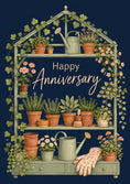 Load image into Gallery viewer, Greenhouse Botanical Shelves Happy Anniversary Card
