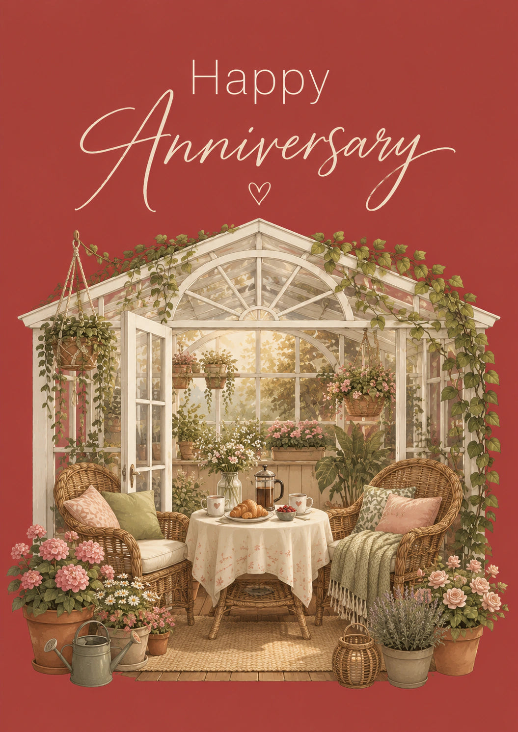 Anniversary - Personalised Card — with punch holes