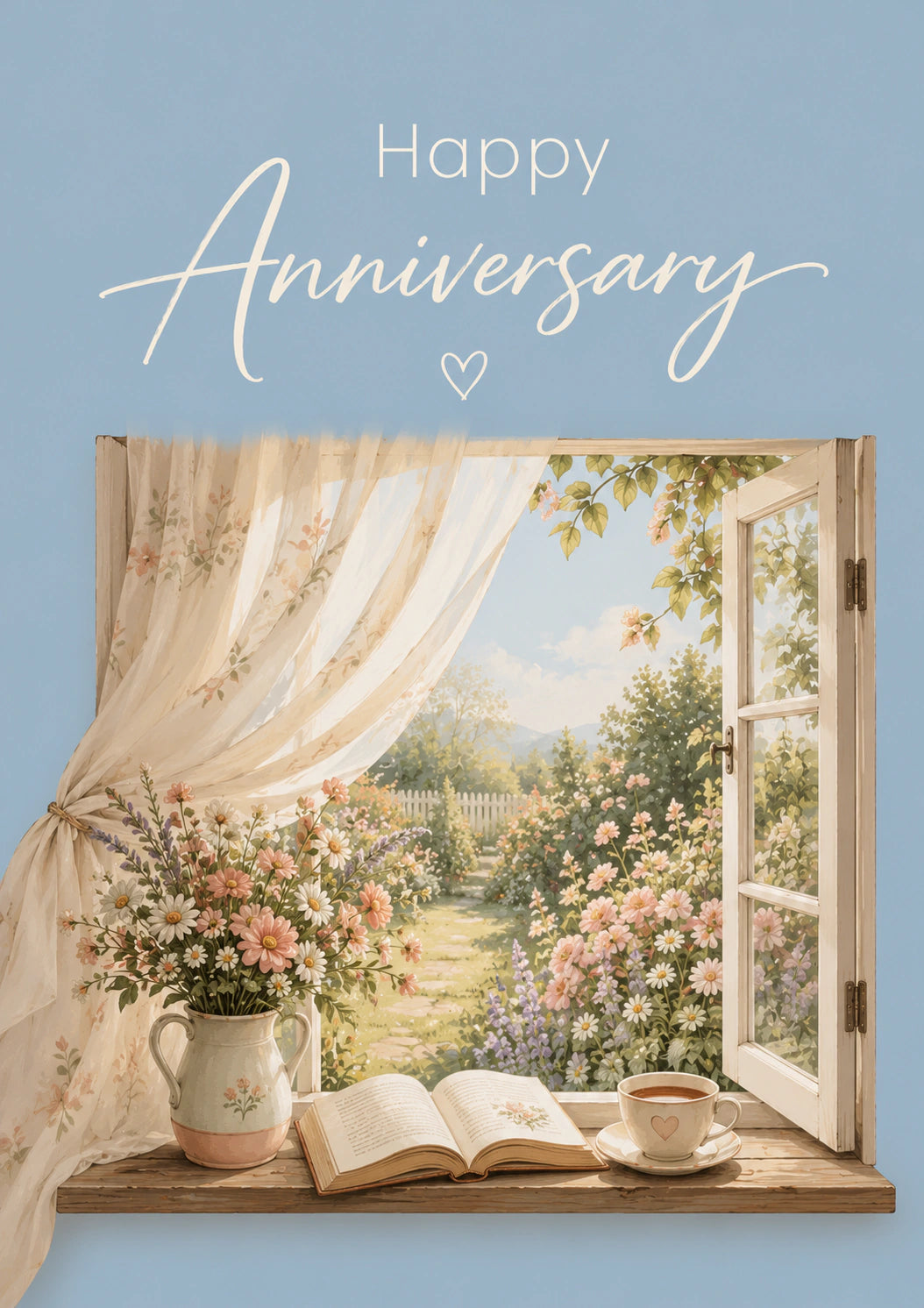 Anniversary - Personalised Card — with punch holes