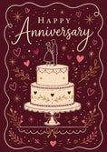 Load image into Gallery viewer, Anniversary - Personalised Card — with punch holes
