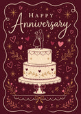 Load image into Gallery viewer, Romantic Tiered Cake Couple Anniversary Card for Her
