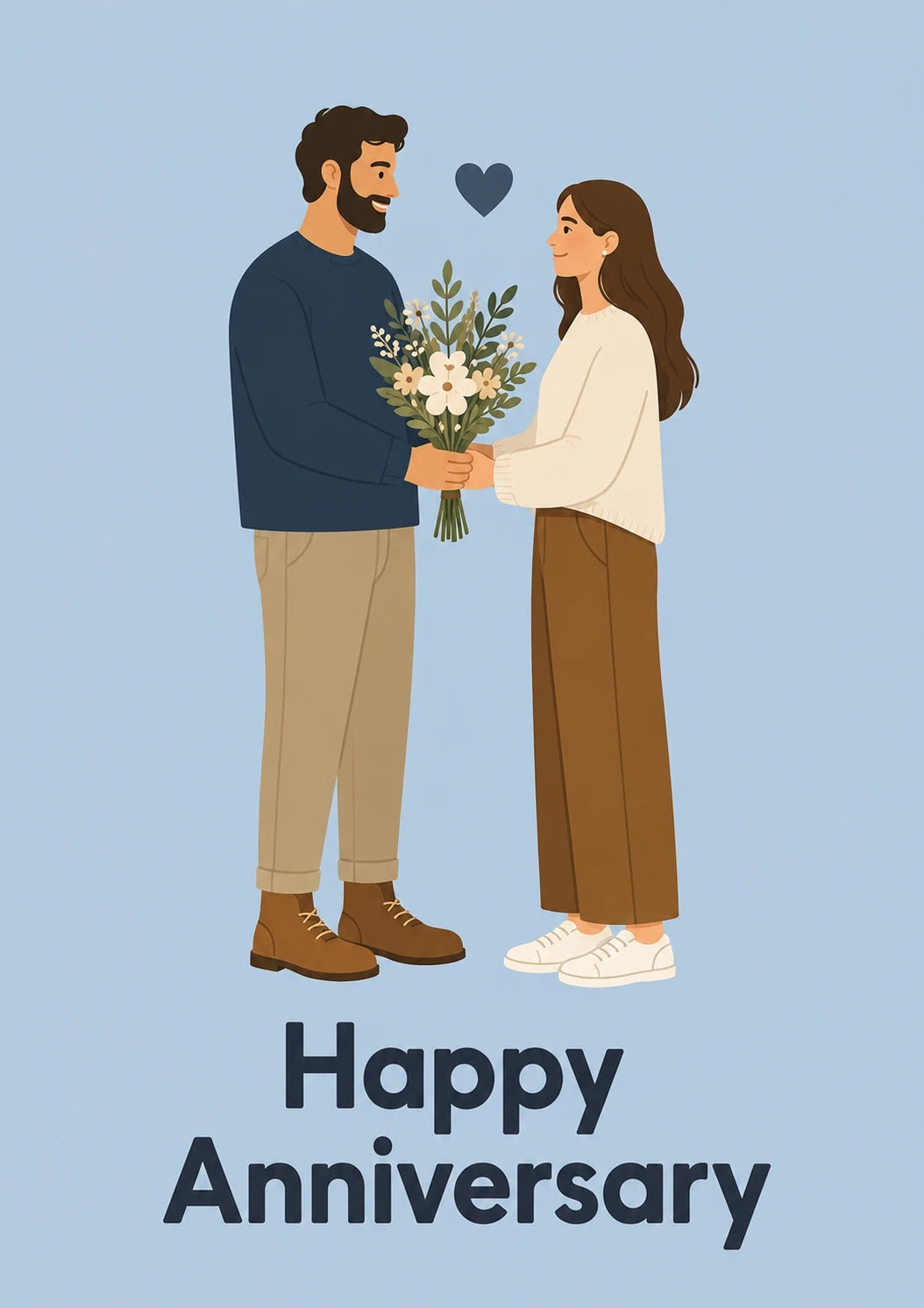Anniversary - Personalised Card — with punch holes