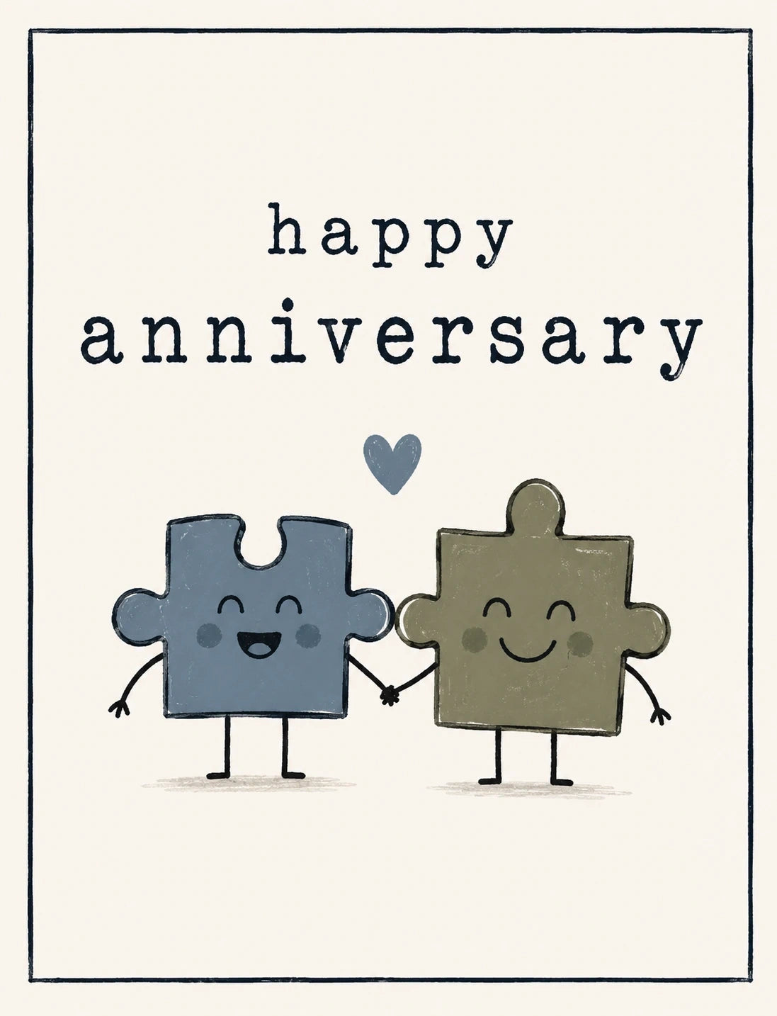 Anniversary - Personalised Card — with punch holes