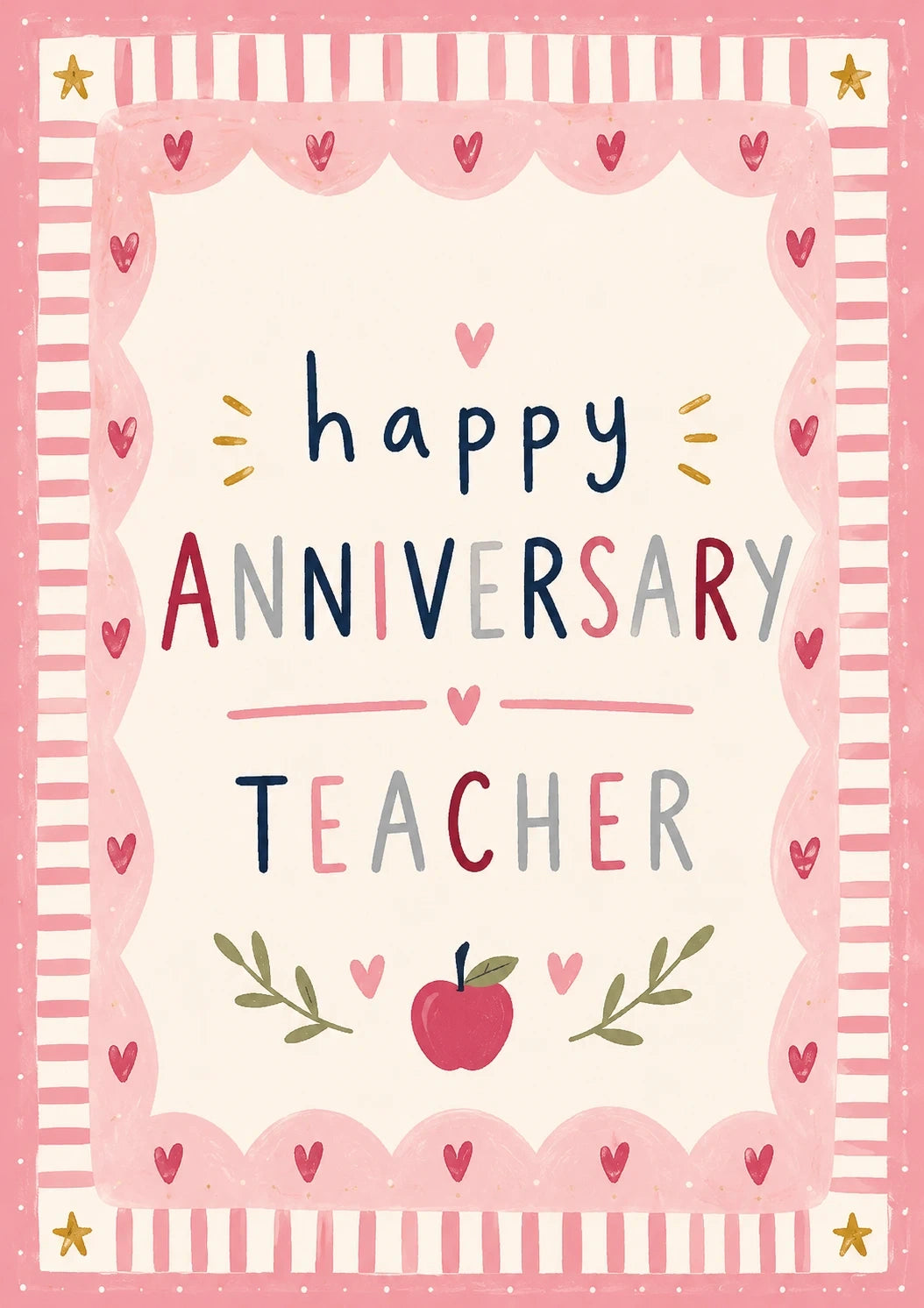 Anniversary - Personalised Card — with punch holes