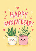 Load image into Gallery viewer, Anniversary - Personalised Card — with punch holes
