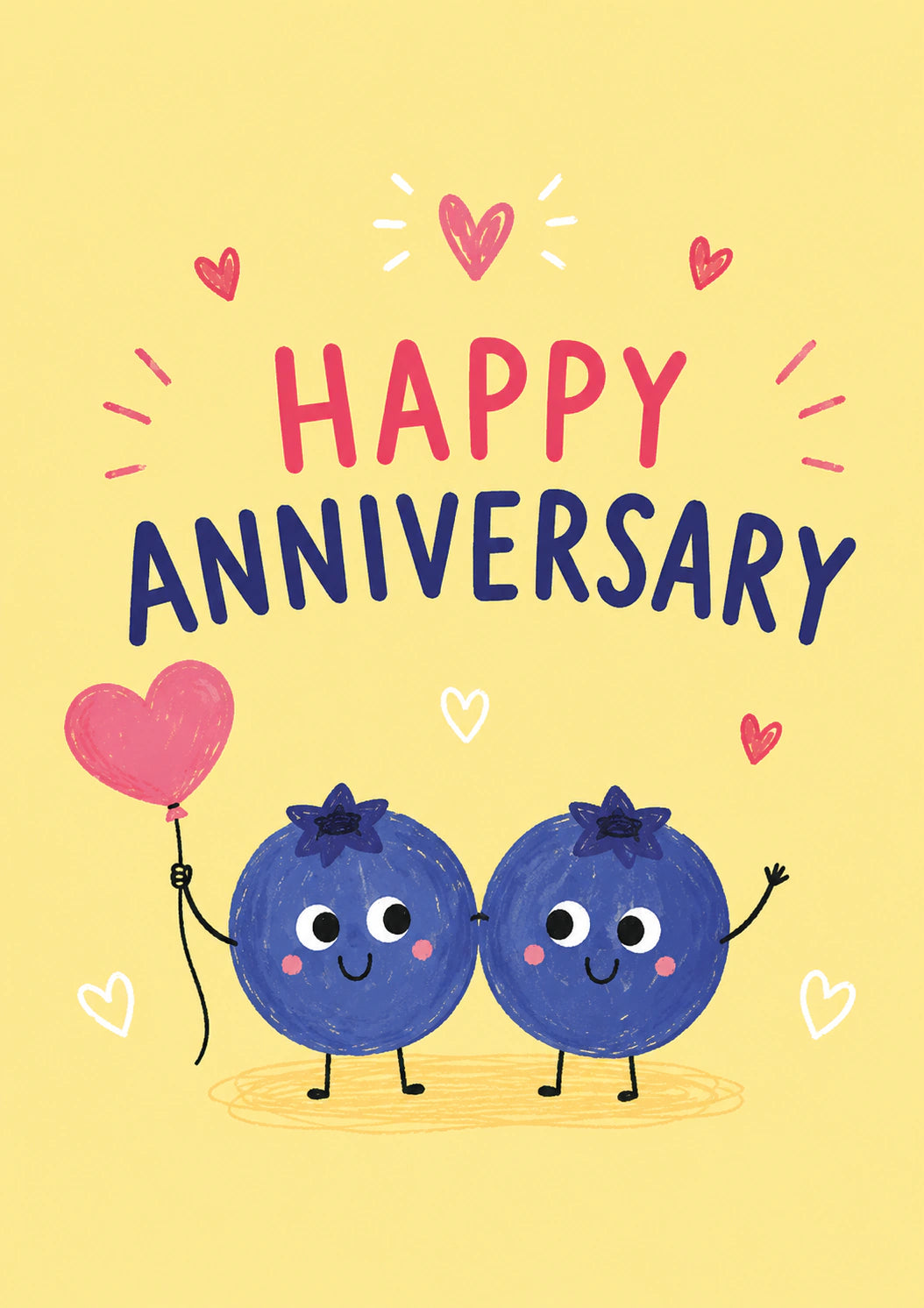 Anniversary - Personalised Card — with punch holes