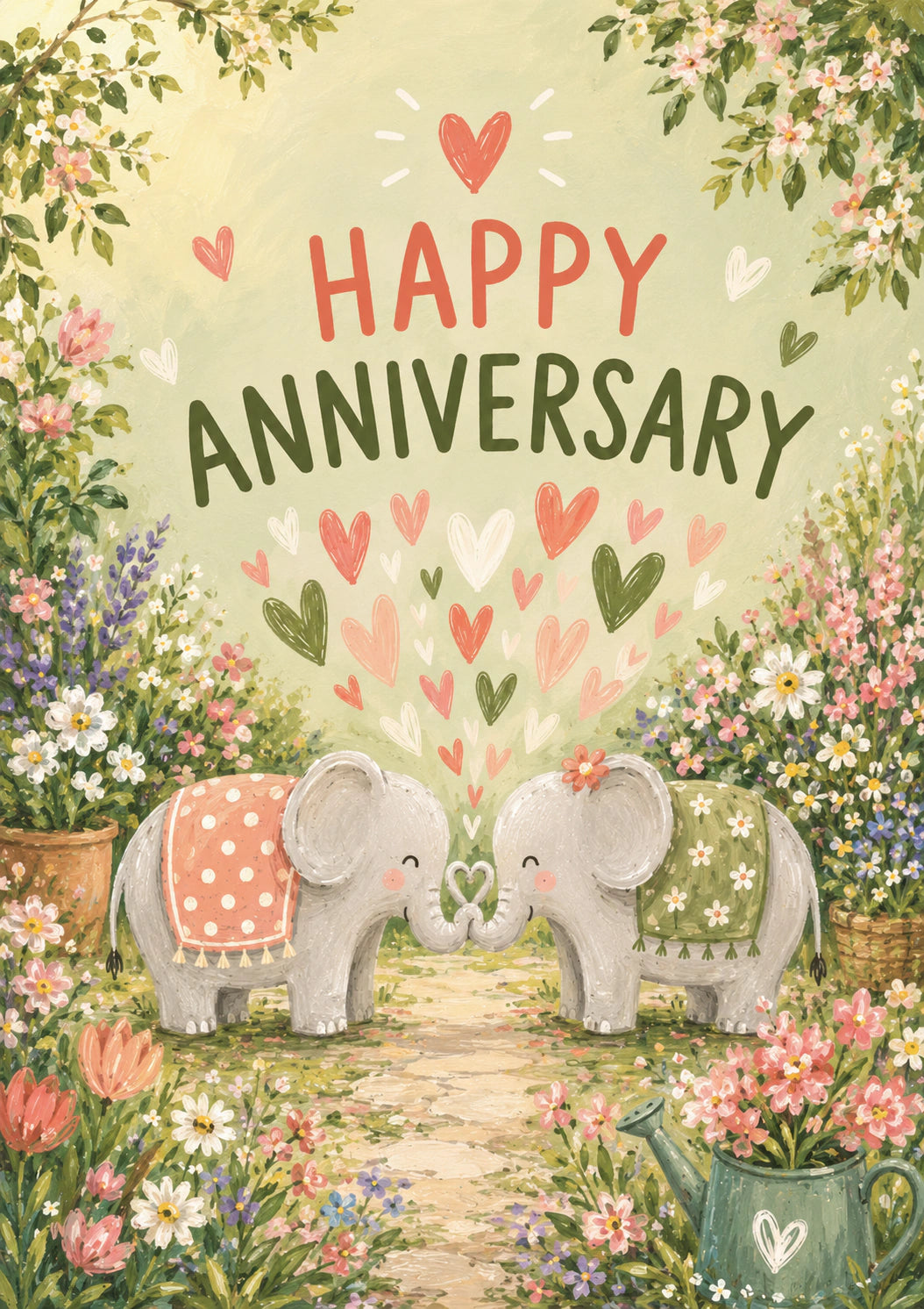 Anniversary - Personalised Card — with punch holes
