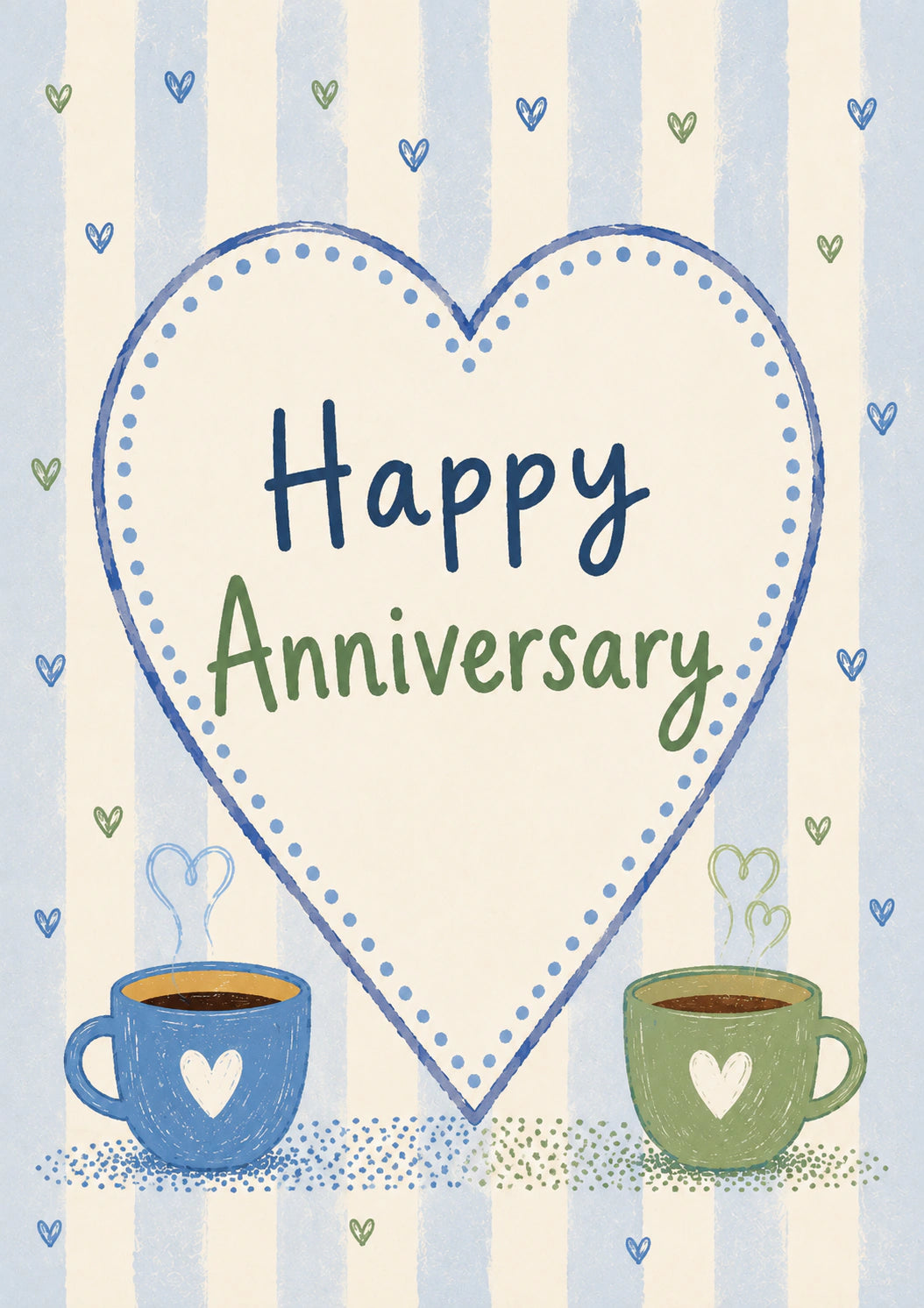 Anniversary - Personalised Card — with punch holes