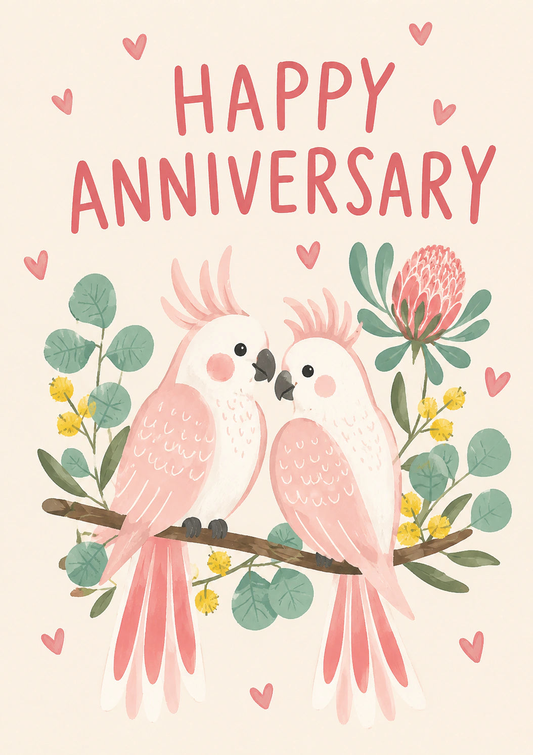 Anniversary - Personalised Card — with punch holes