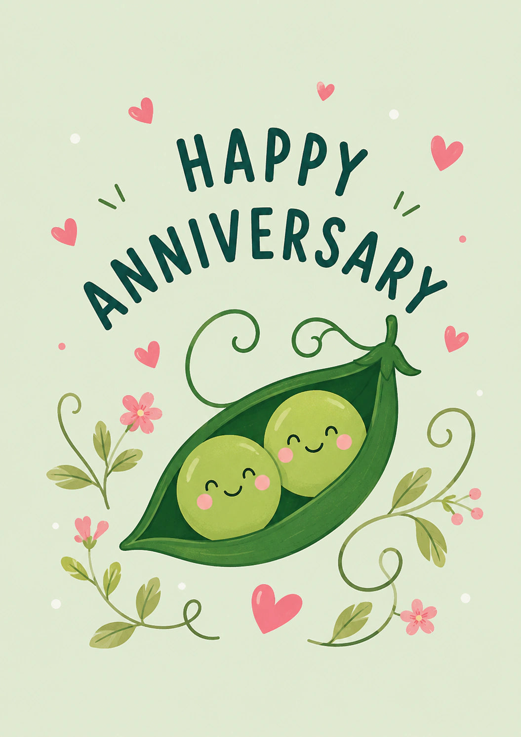 Anniversary - Personalised Card — with punch holes