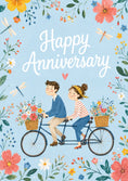 Load image into Gallery viewer, Anniversary - Personalised Card — with punch holes
