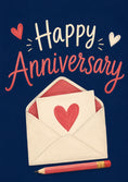 Load image into Gallery viewer, Love Letter Envelope Illustrated Anniversary Card
