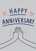 Load image into Gallery viewer, High Five Hands Happy Anniversary Card for Him
