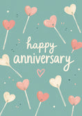 Load image into Gallery viewer, Heart Lollipop Illustrated Anniversary Card
