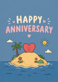Load image into Gallery viewer, Anniversary - Personalised Card — with punch holes
