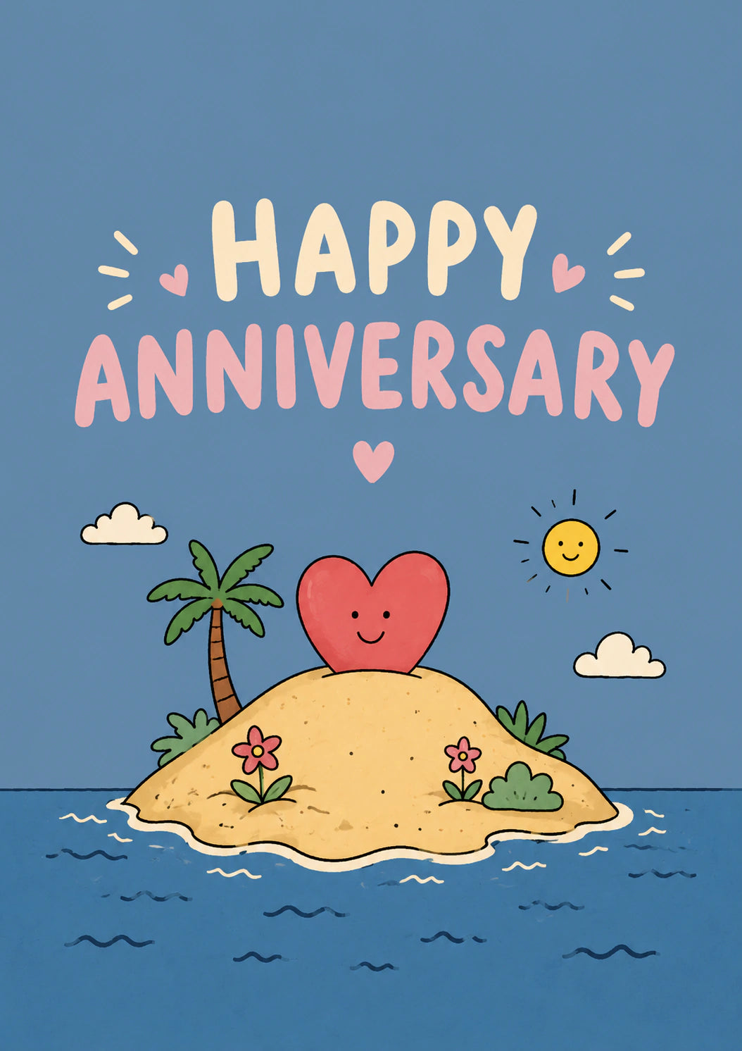 Anniversary - Personalised Card — with punch holes