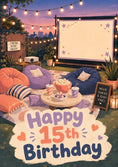 Load image into Gallery viewer, Birthdays - Personalised Card — with punch holes
