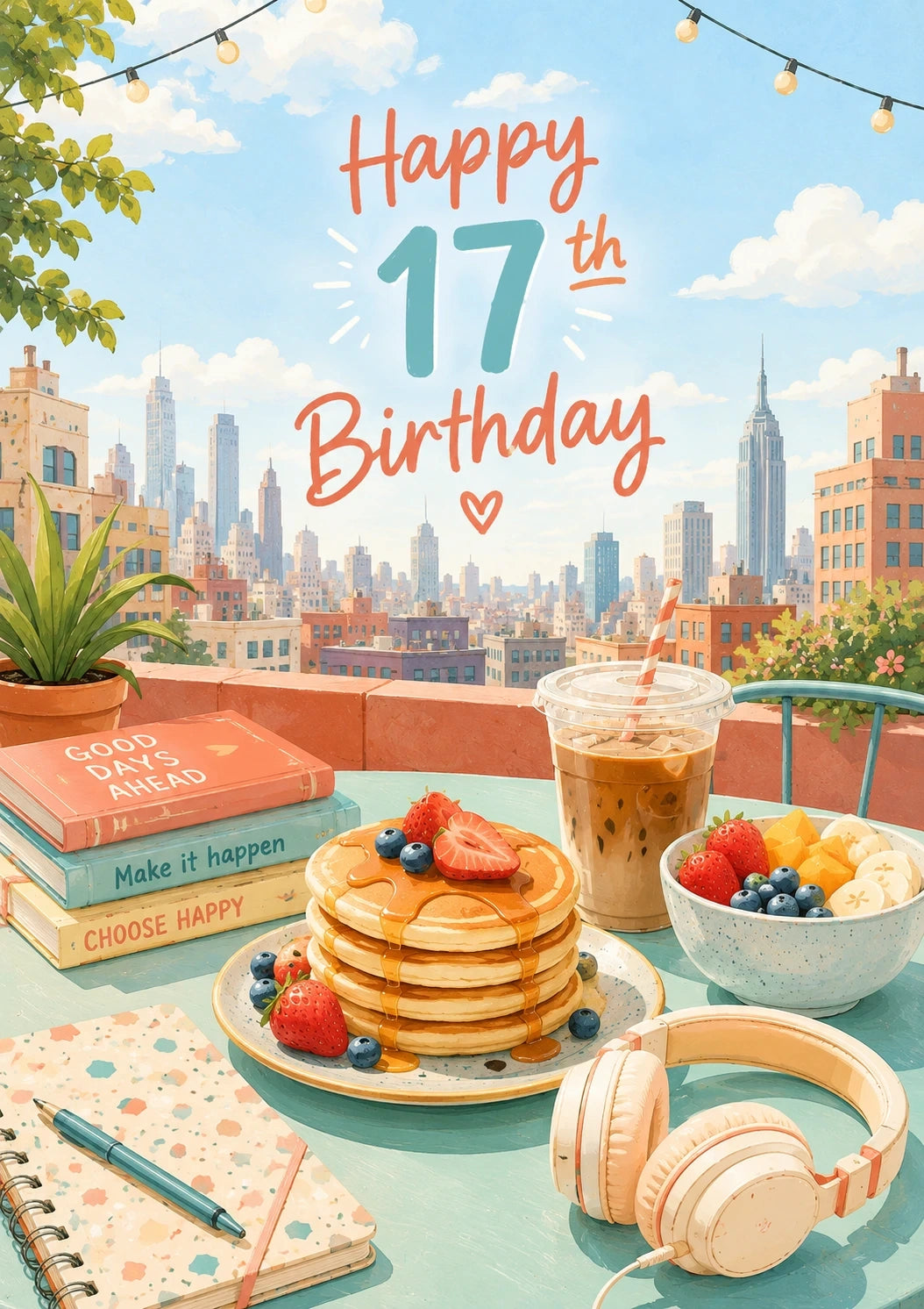 Birthdays - Personalised Card — with punch holes