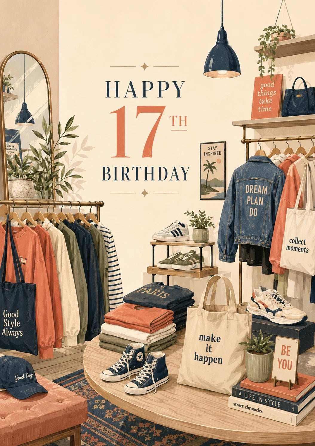 Birthdays - Personalised Card — with punch holes