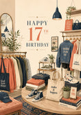 Load image into Gallery viewer, Boutique Fashion Shop 17th Birthday Card
