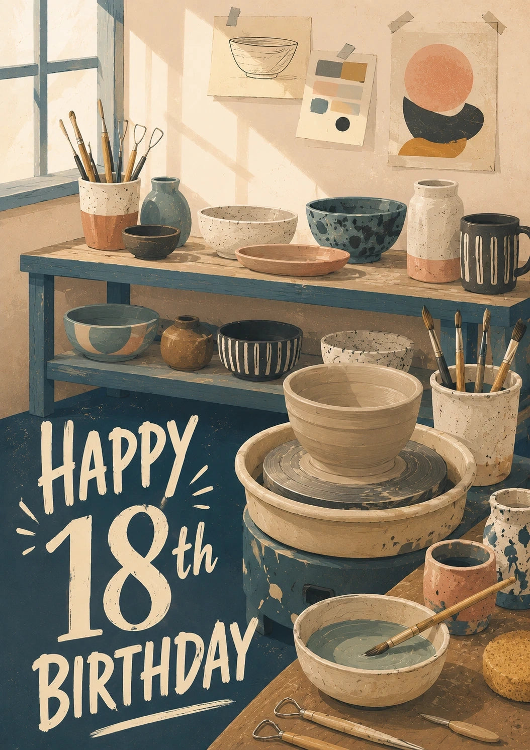 Birthdays - Personalised Card — with punch holes