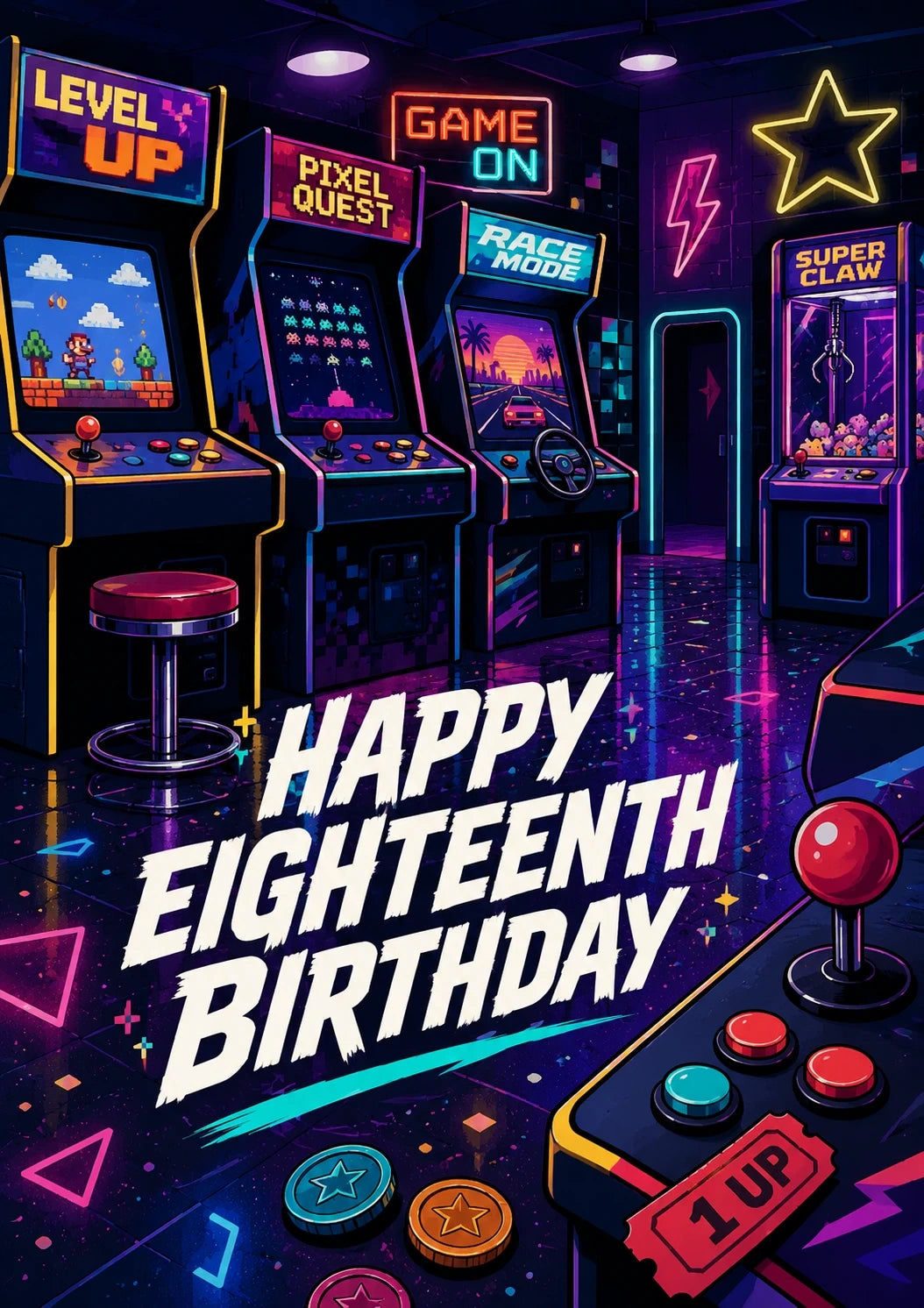Birthdays - Personalised Card — with punch holes