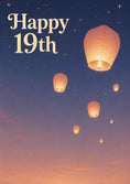 Load image into Gallery viewer, Sky Lanterns Night Happy 19th Birthday Card
