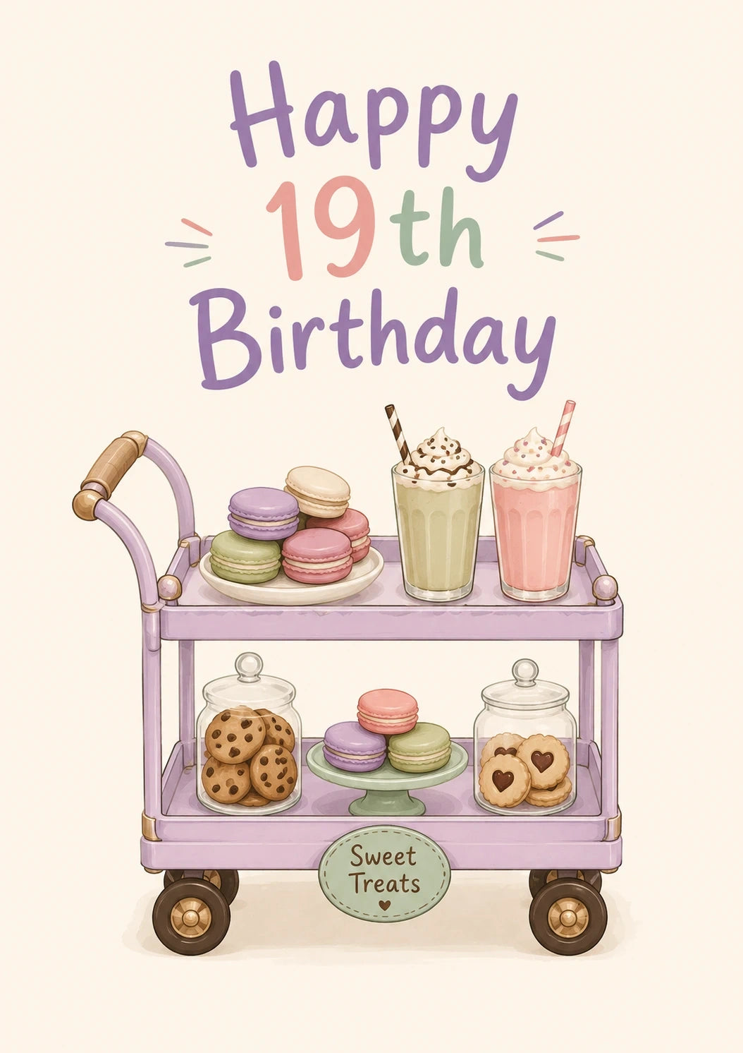 Birthdays - Personalised Card — with punch holes