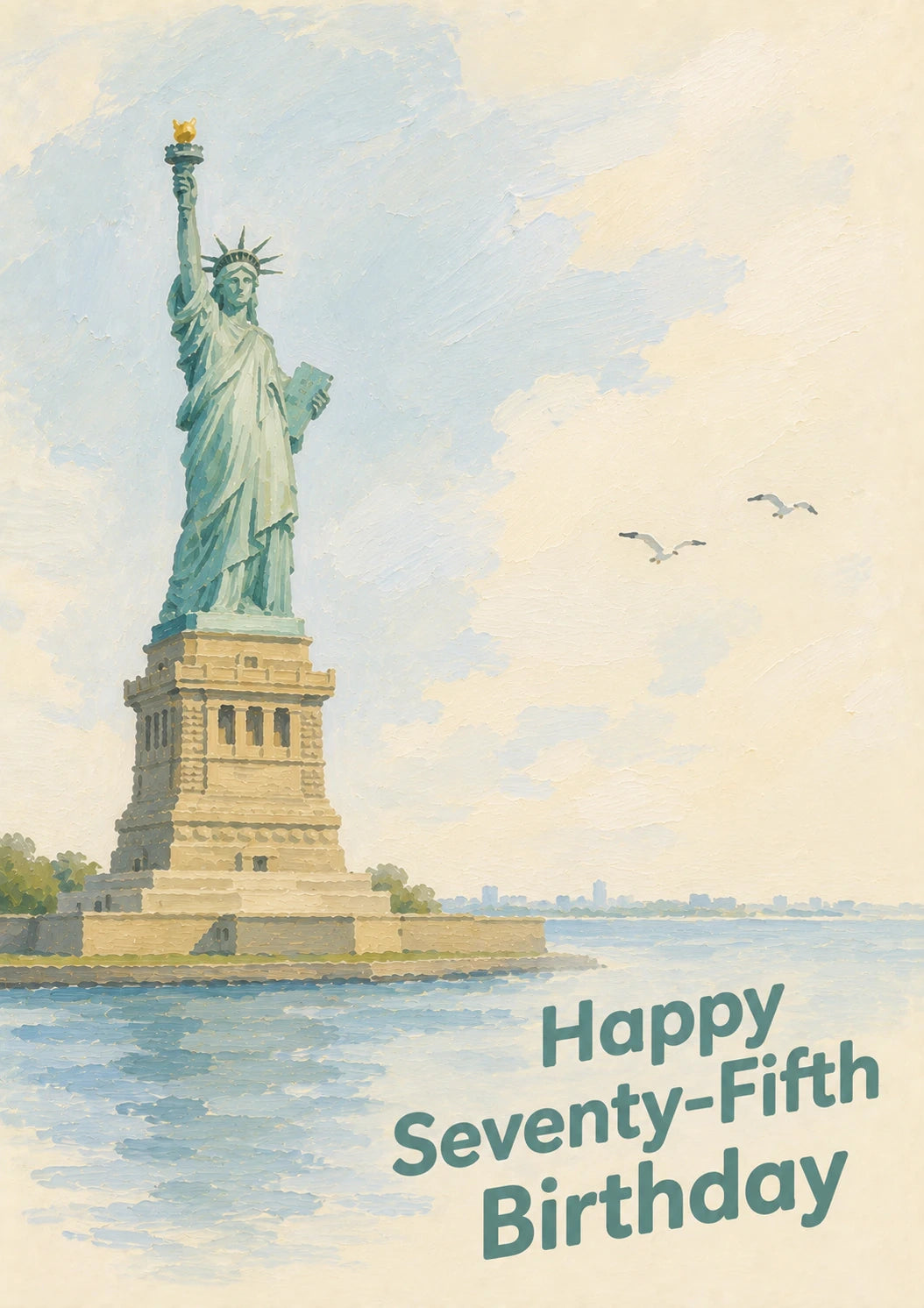 Statue of Liberty 75th Birthday Card