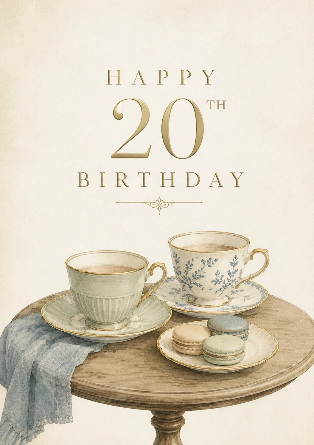 Birthdays - Personalised Card — with punch holes