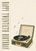Load image into Gallery viewer, Retro Record Player 20th Birthday Card
