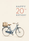 Load image into Gallery viewer, Vintage Blue Bicycle 20th Birthday Card
