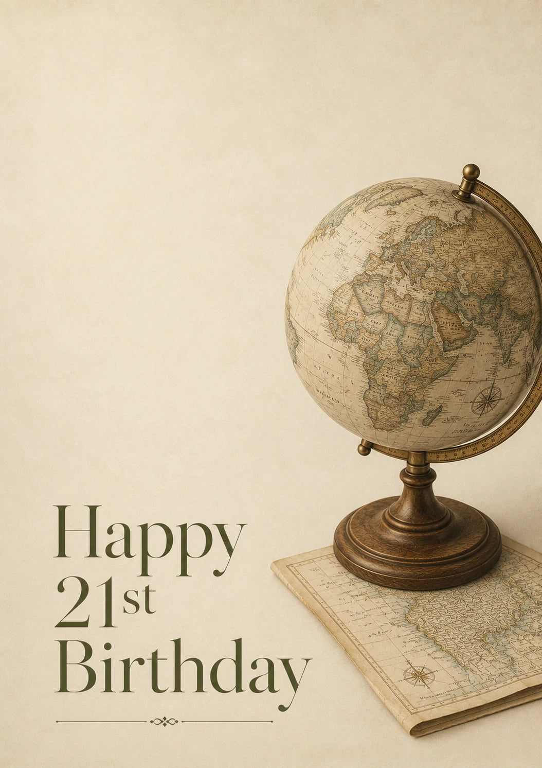 Birthdays - Personalised Card — with punch holes