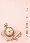 Load image into Gallery viewer, Vintage Pocket Watch 30th Birthday Card for Her
