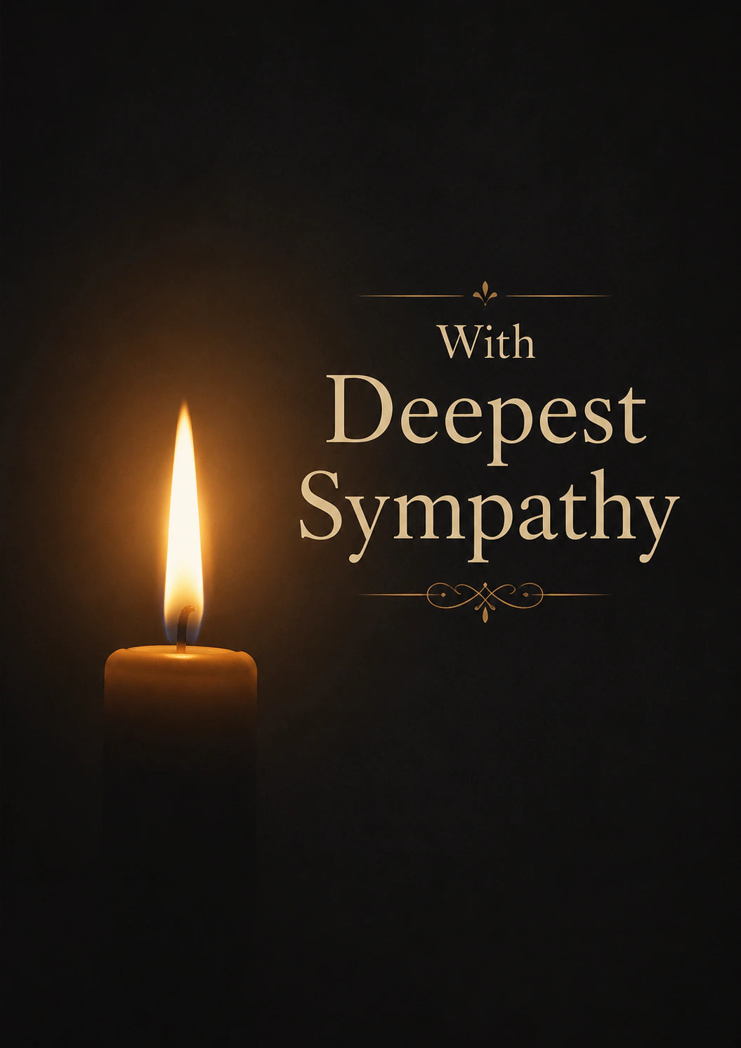 Sympathy - Personalised Card — with punch holes