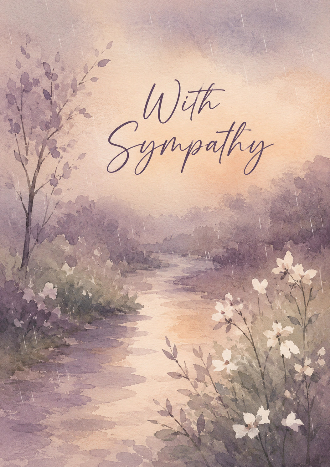 Sympathy - Personalised Card — with punch holes