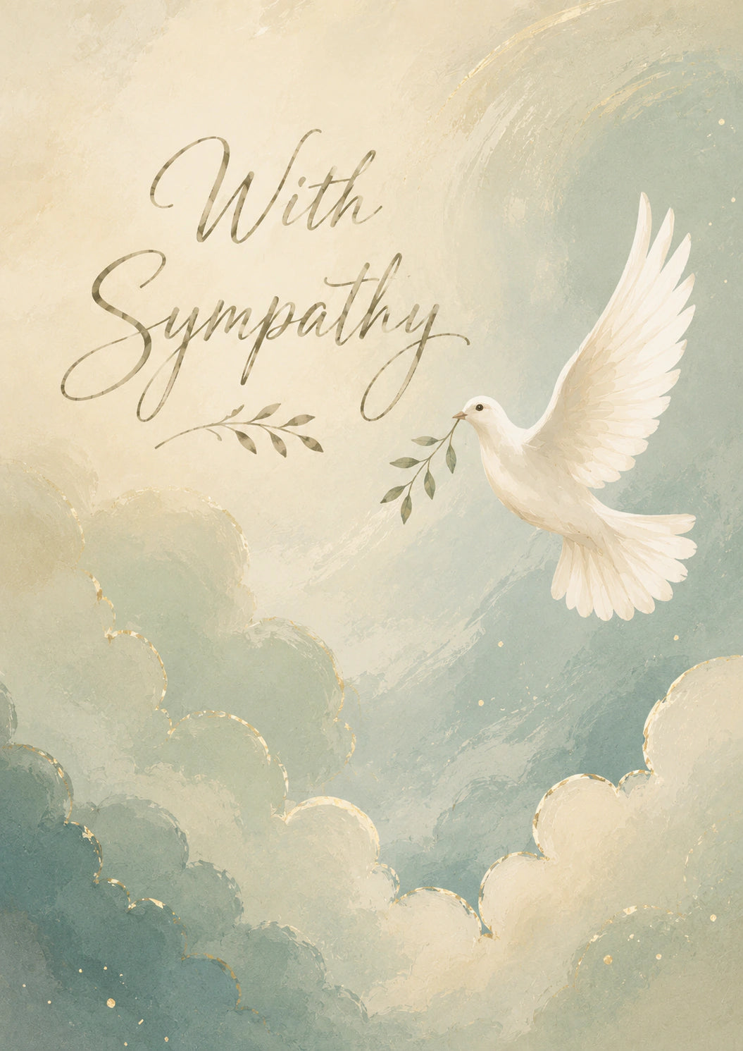 Sympathy - Personalised Card — with punch holes
