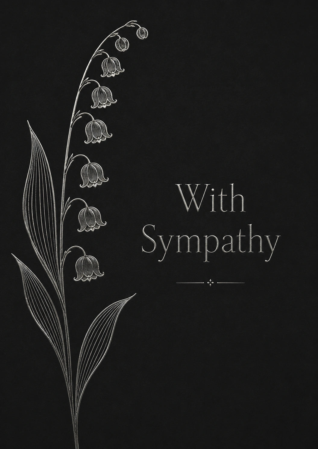 Sympathy - Personalised Card — with punch holes