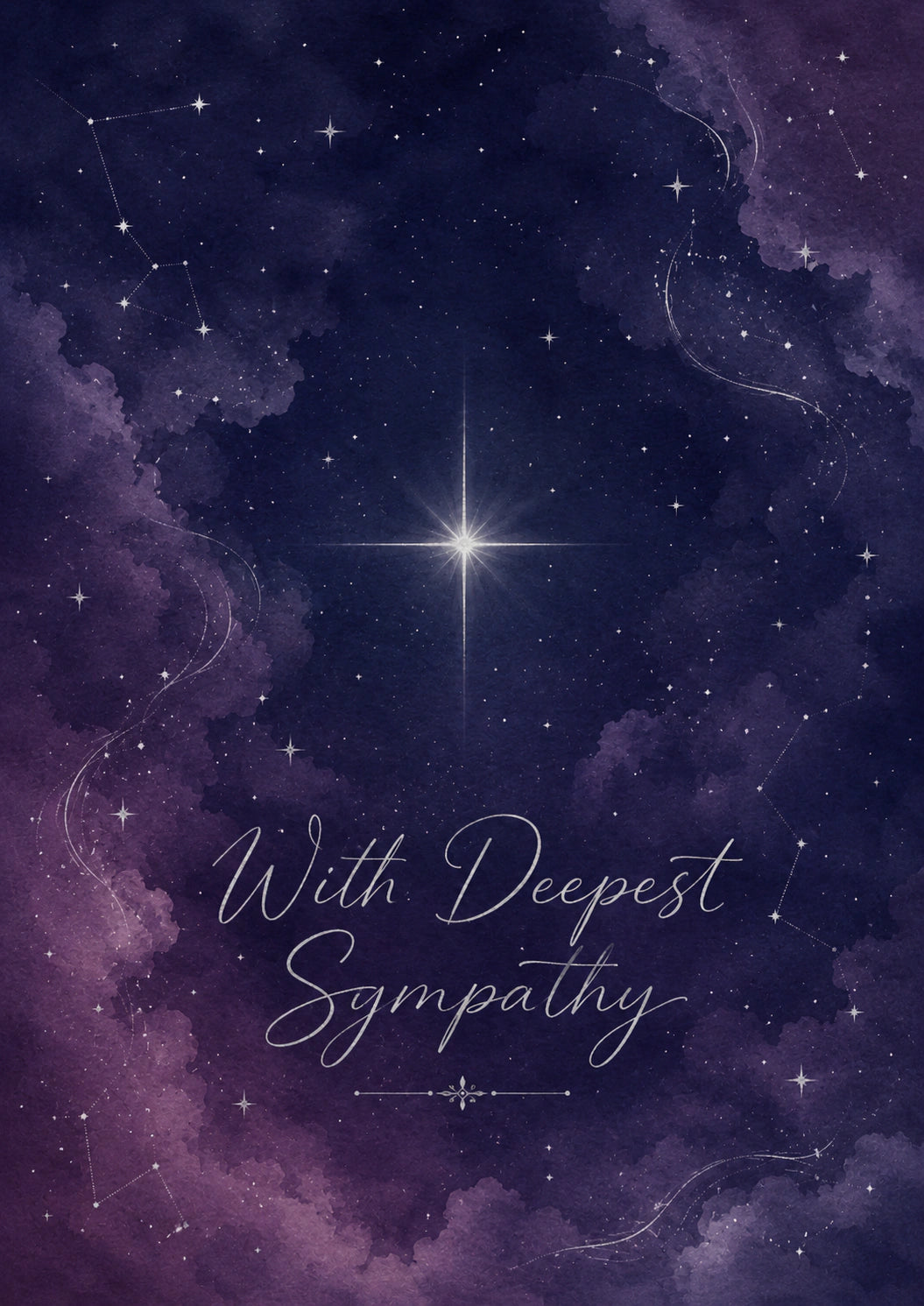 Sympathy - Personalised Card — with punch holes