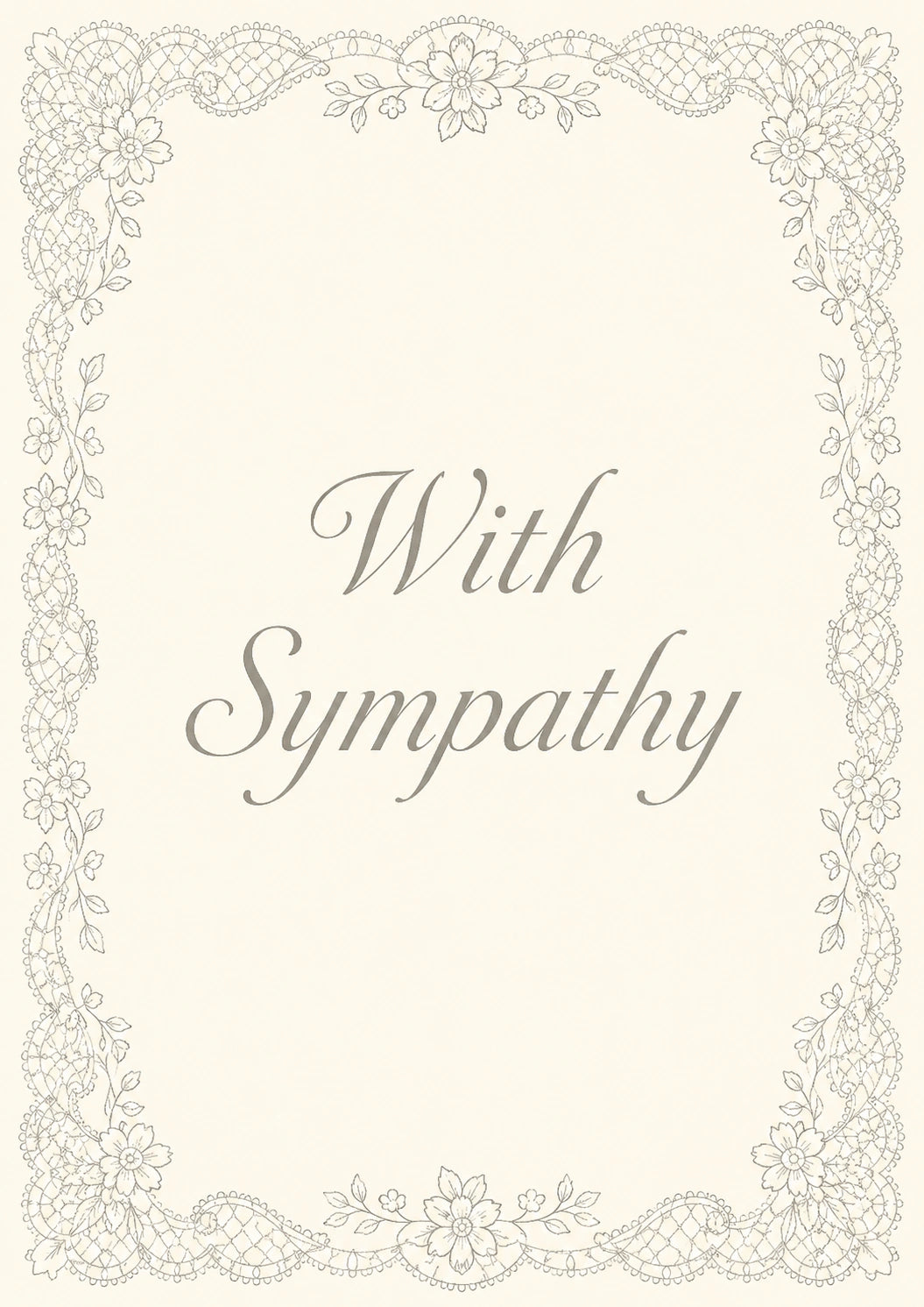 Sympathy - Personalised Card — with punch holes