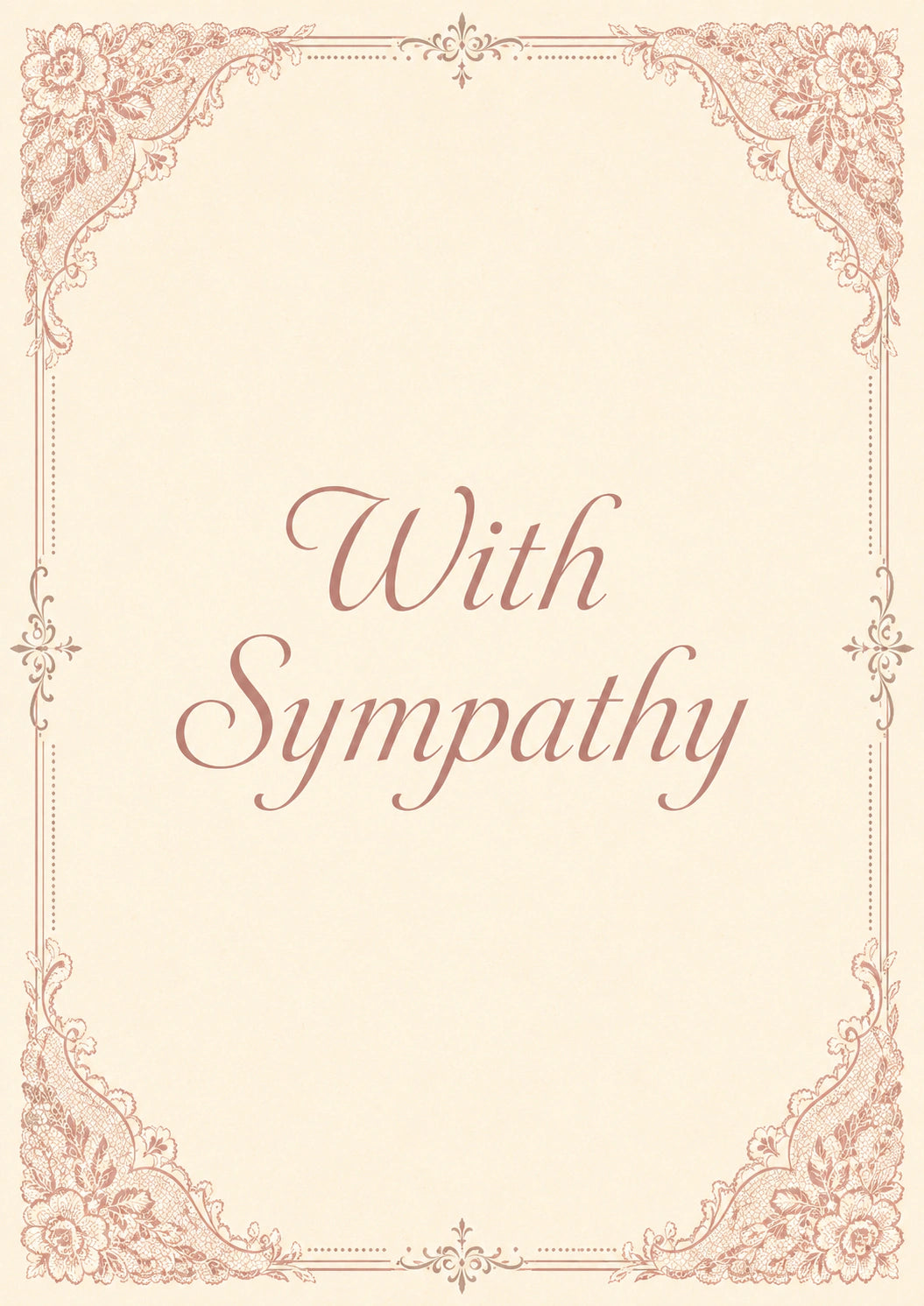 Sympathy - Personalised Card — with punch holes