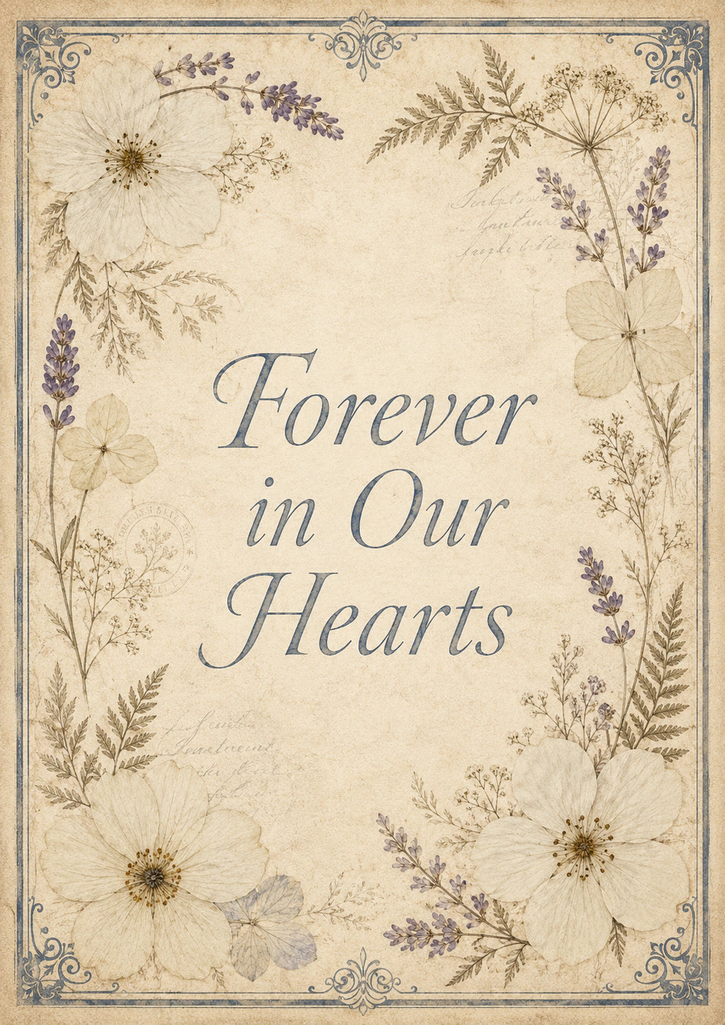 Sympathy - Personalised Card — with punch holes