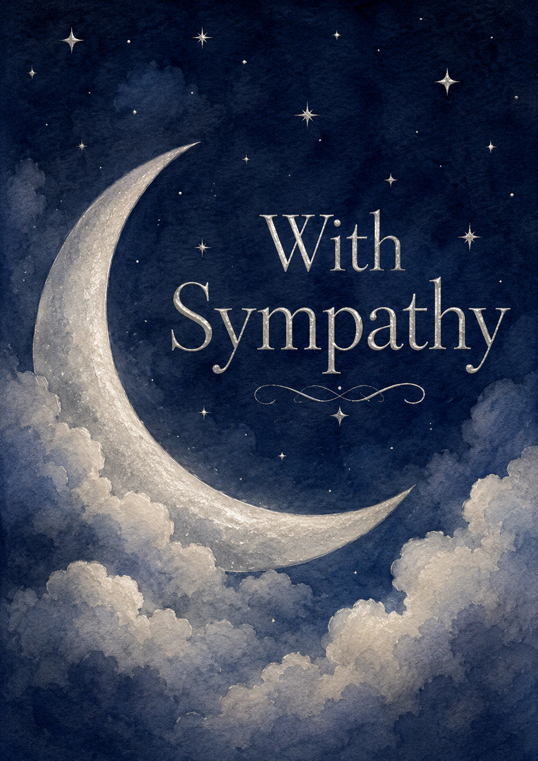 Sympathy - Personalised Card — with punch holes